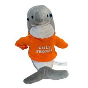 Gulf Shores Plush Shark Wearing Orange Hoodie Stuffed Toy